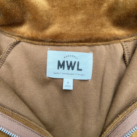 Madewell Velvet quarter zip jacket - Picture 3 of 3